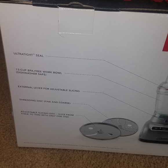 Kitchenaid  13 cup wide mouth food processor  new - Picture 2 of 3